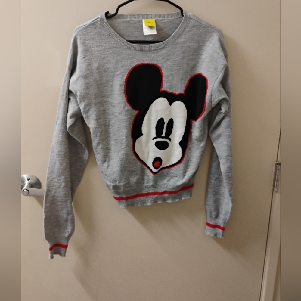Disney Mickey Mouse Acrylic Crewneck Sweater Sz M